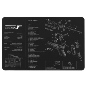 Килимок для чищення короткоствольної зброї з зображенням GLOCK Recoil - Зображення 1